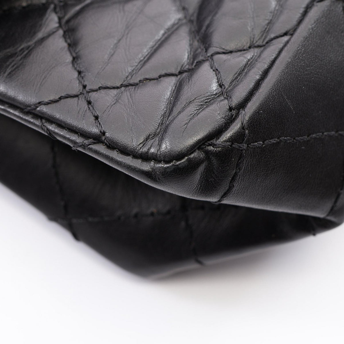 CHANEL 2.55 Matelasse Double Bag Black