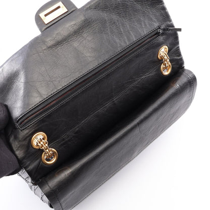 CHANEL 2.55 Matelasse Double Bag Black