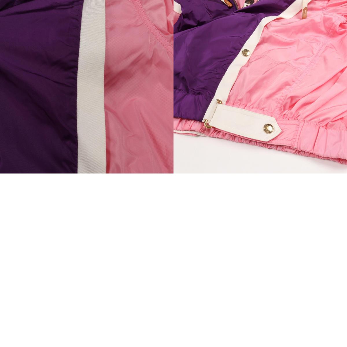 LOUIS VUITTON Pink Hooded Nylon Jacket Size 34