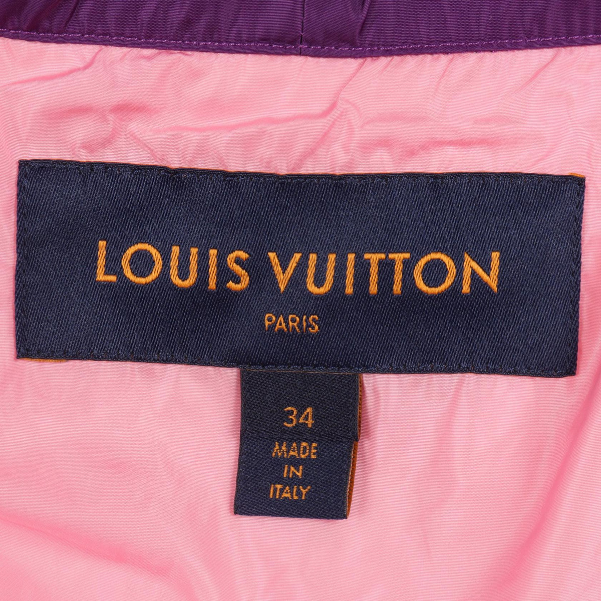 LOUIS VUITTON Pink Hooded Nylon Jacket Size 34