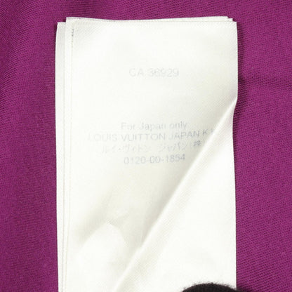 LOUIS VUITTON Logo Print Cotton T-Shirt Purple Size S