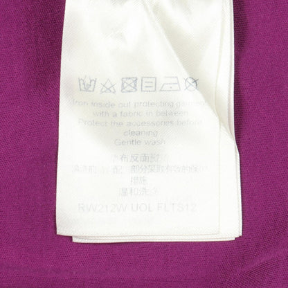 LOUIS VUITTON Logo Print Cotton T-Shirt Purple Size S