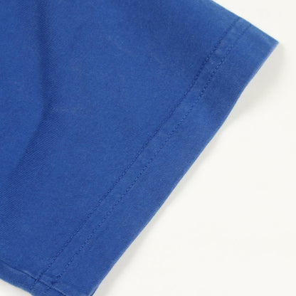 LOUIS VUITTON Embossed LV Logo Cotton T-Shirt Blue Size L