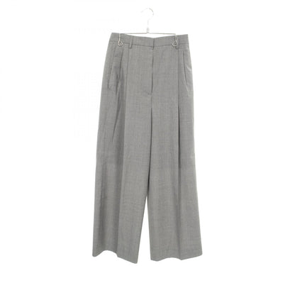 PRADA Wool Tuck Slacks Pants Grey Size 36
