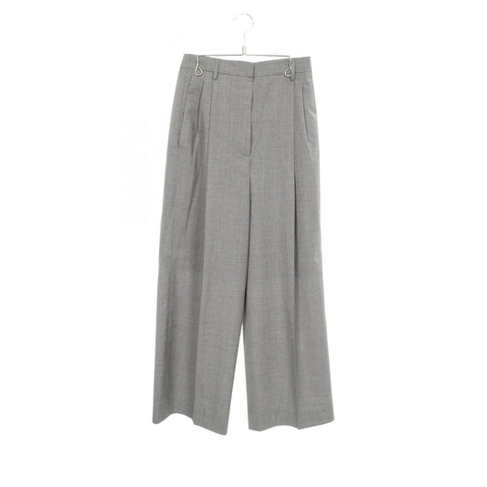 PRADA Wool Tuck Slacks Pants Grey Size 36