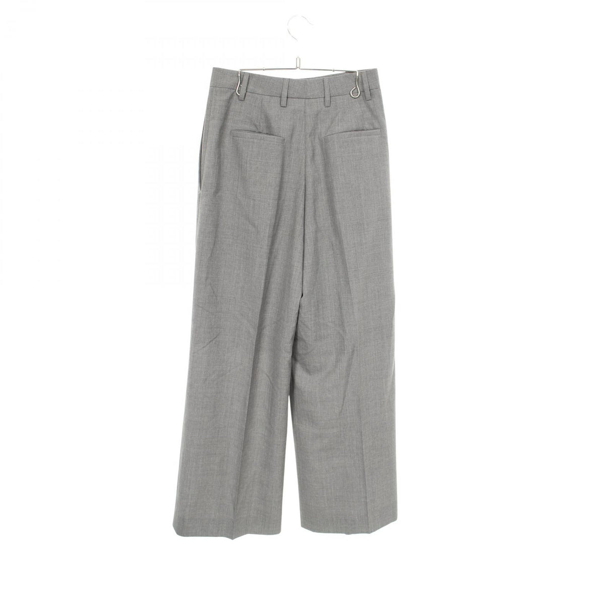 PRADA Wool Tuck Slacks Pants Grey Size 36