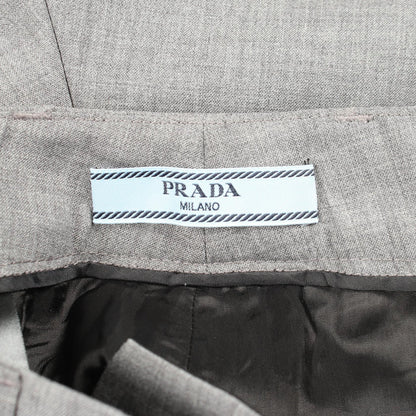 PRADA Wool Tuck Slacks Pants Grey Size 36