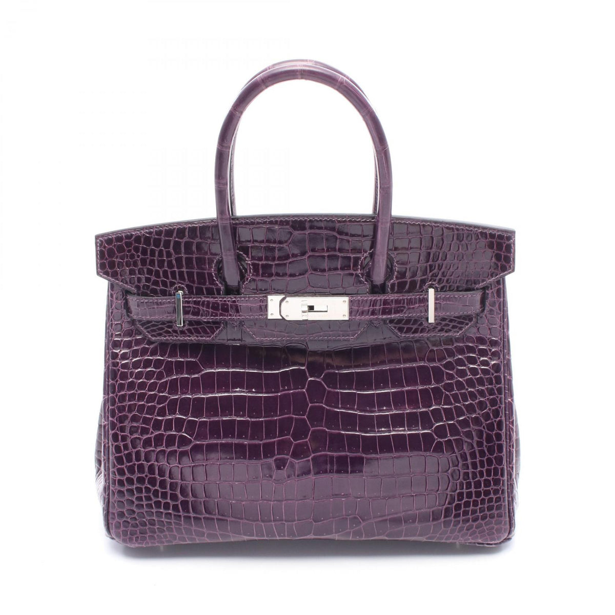HERMES Birkin 30 Amethyst Handle Bag