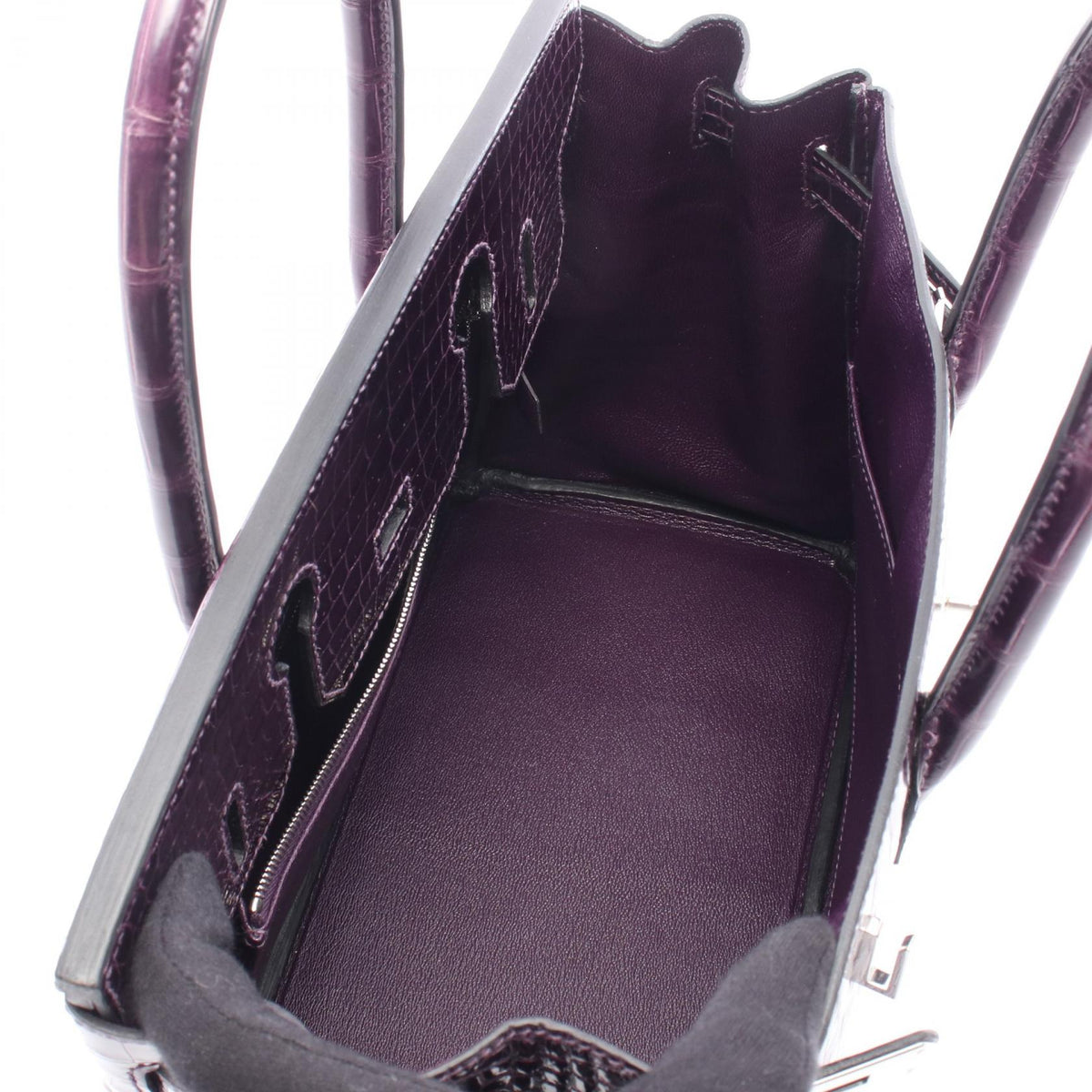 HERMES Birkin 30 Amethyst Handle Bag