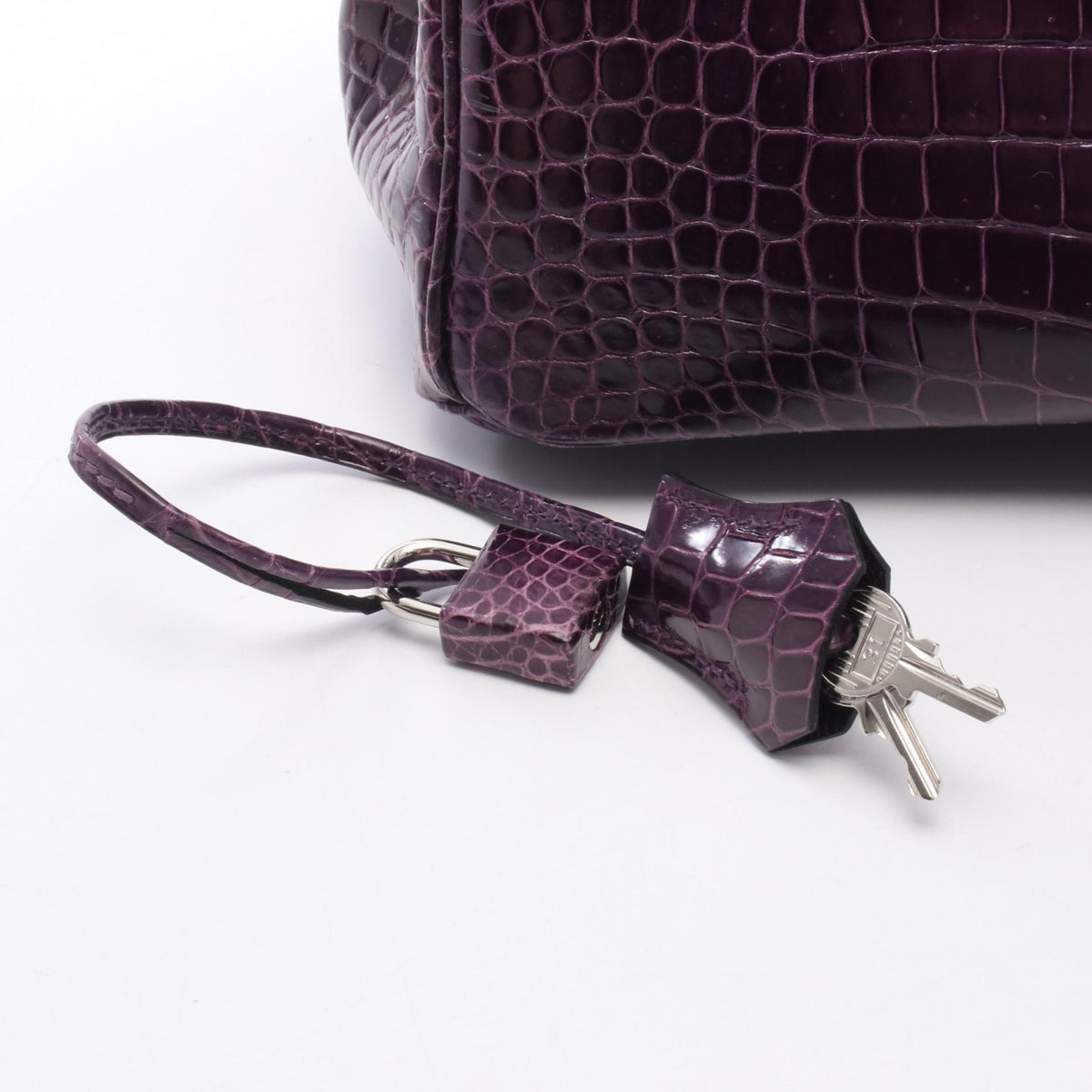 HERMES Birkin 30 Amethyst Handle Bag