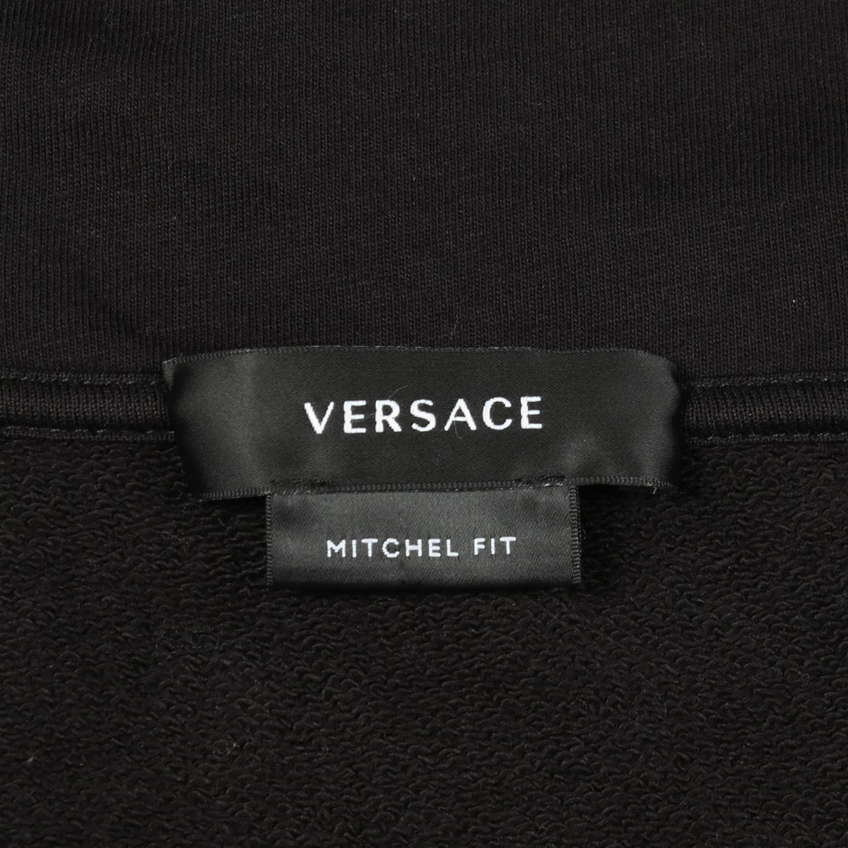 VERSACE Cotton Black Logo Print Hoodie Size 3XL