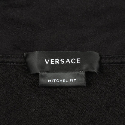VERSACE Cotton Black Logo Print Hoodie Size 3XL