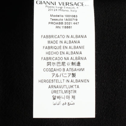 VERSACE Cotton Black Logo Print Hoodie Size 3XL