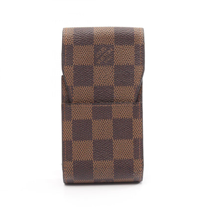 LOUIS VUITTON Etui Cigarette Damier Ebene Leather
