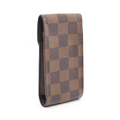 LOUIS VUITTON Etui Cigarette Damier Ebene Leather