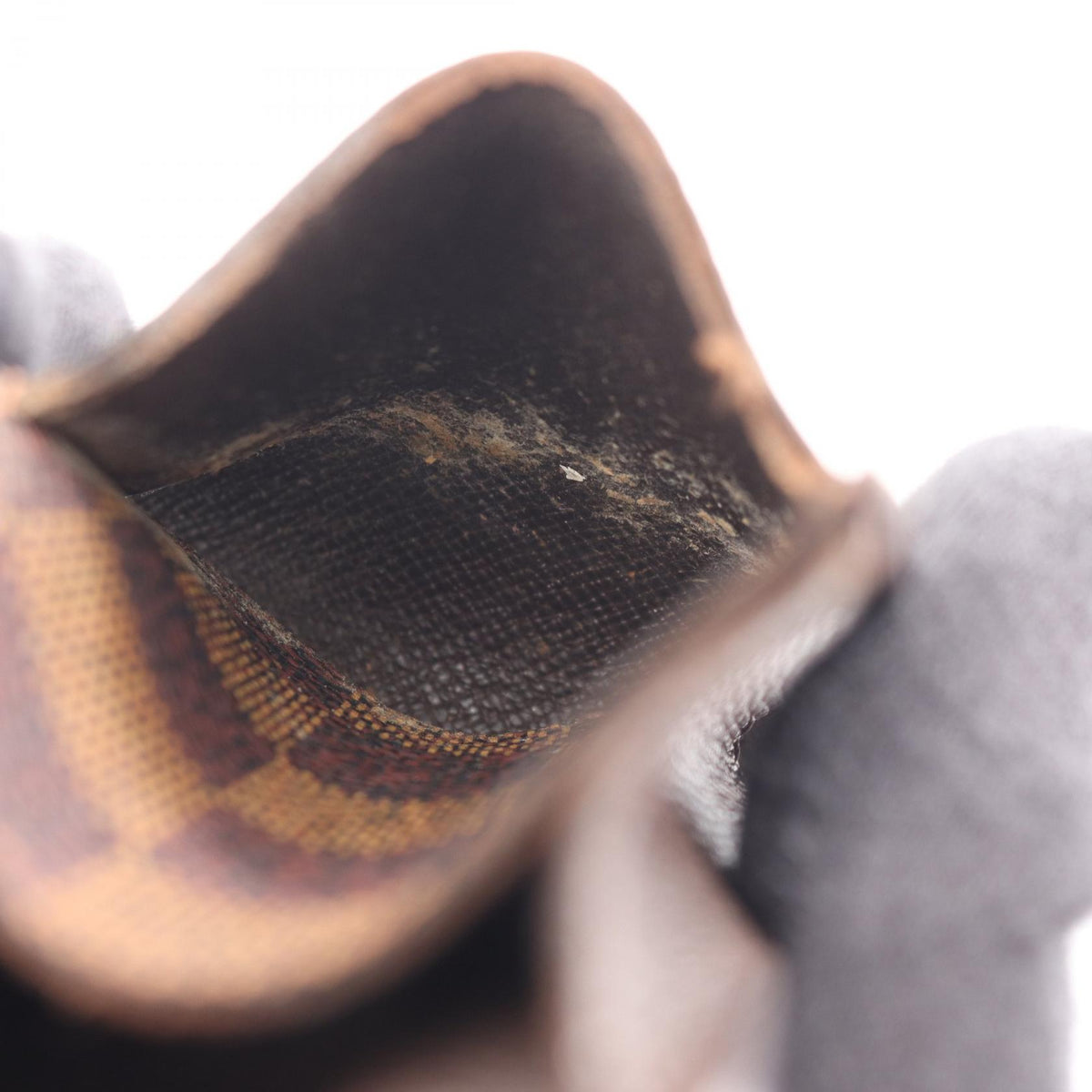 LOUIS VUITTON Etui Cigarette Damier Ebene Leather