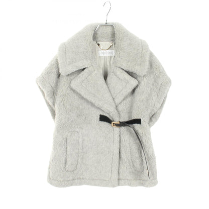MAX MARA Teddy Bear Wool Alpaca Cape Size SM