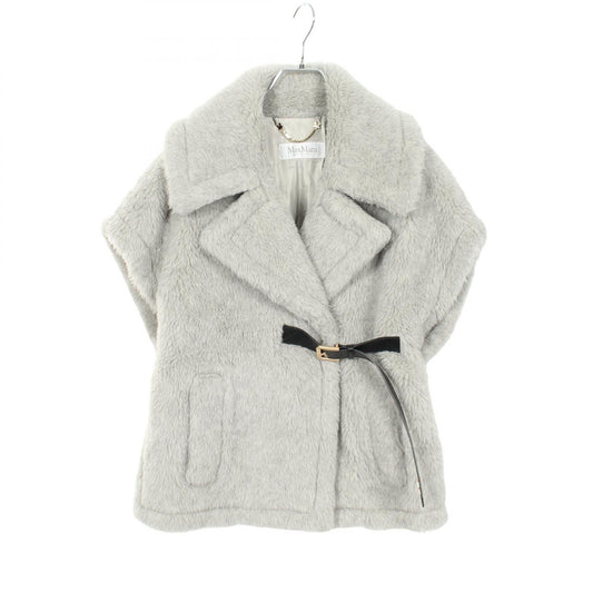 MAX MARA Teddy Bear Wool Alpaca Cape Size SM