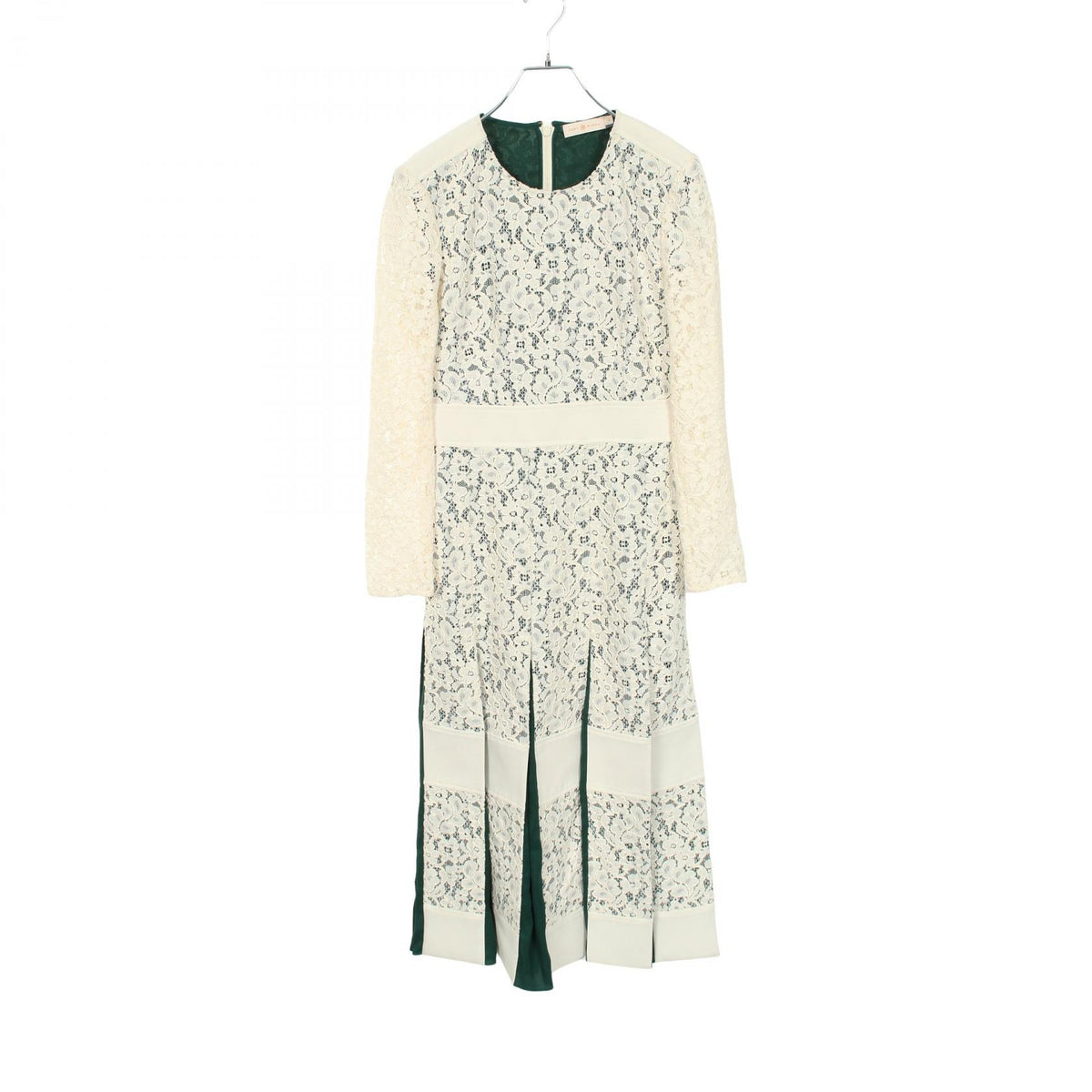 Tory Burch Lace Long Sleeve Cotton Midi Dress White Size 0