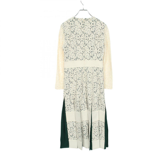 Tory Burch Lace Long Sleeve Cotton Midi Dress White Size 0