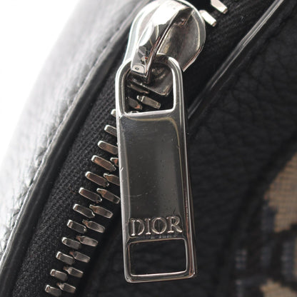 Dior Explorer Oblique Canvas Leather Backpack Navy