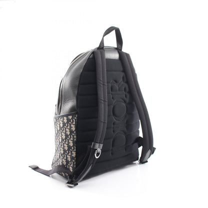 Dior Explorer Oblique Canvas Leather Backpack Navy