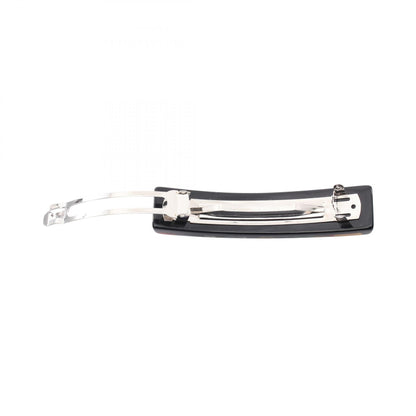 CHANEL Coco Mark Clover Barrette Black