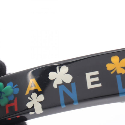 CHANEL Coco Mark Clover Barrette Black