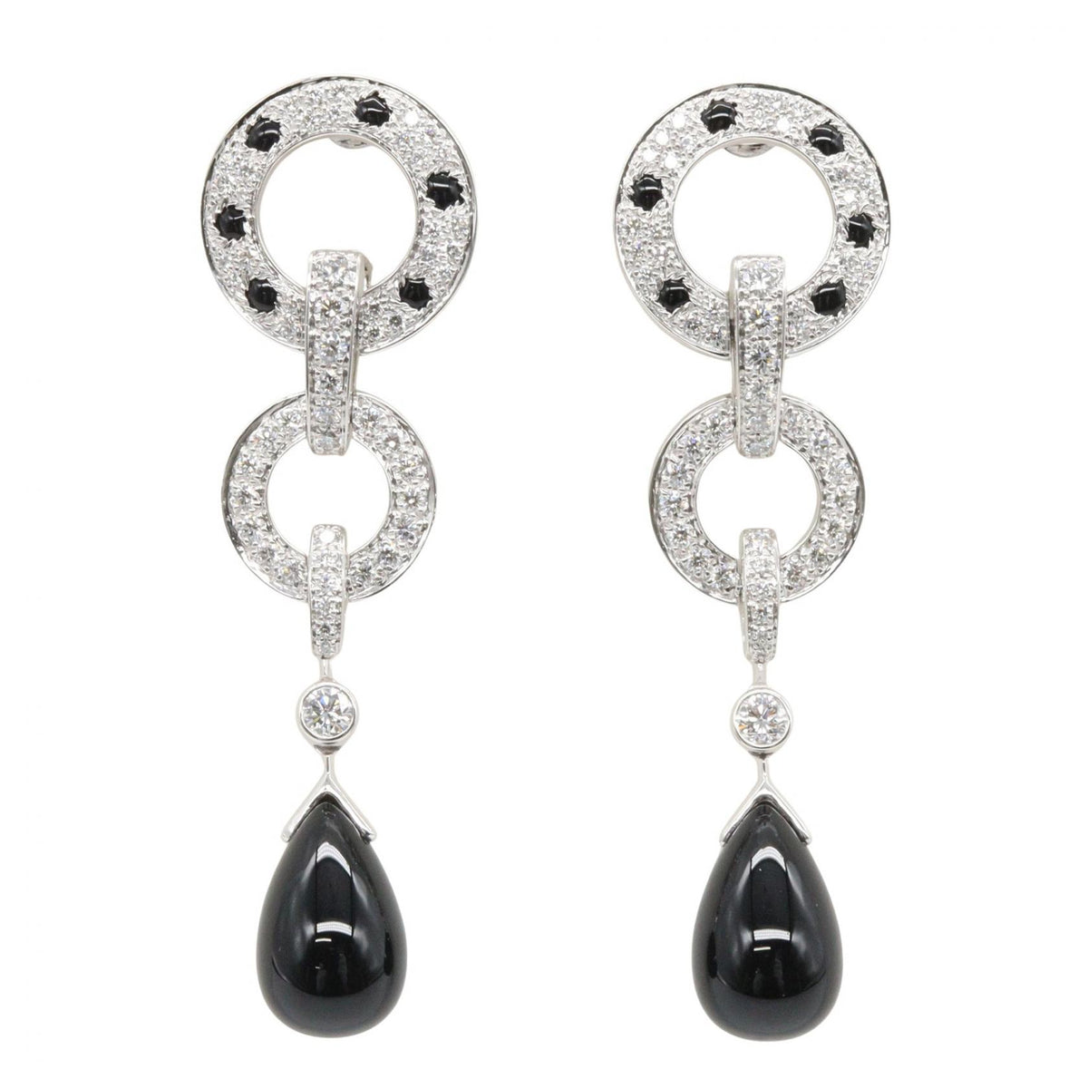 CARTIER Panthere Diamond K18WG Earrings