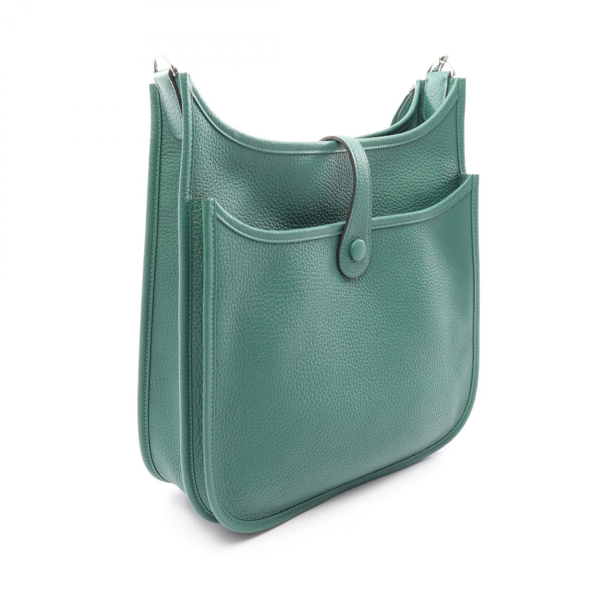 HERMES Evelyne 3 PM Taurillon Bag Green