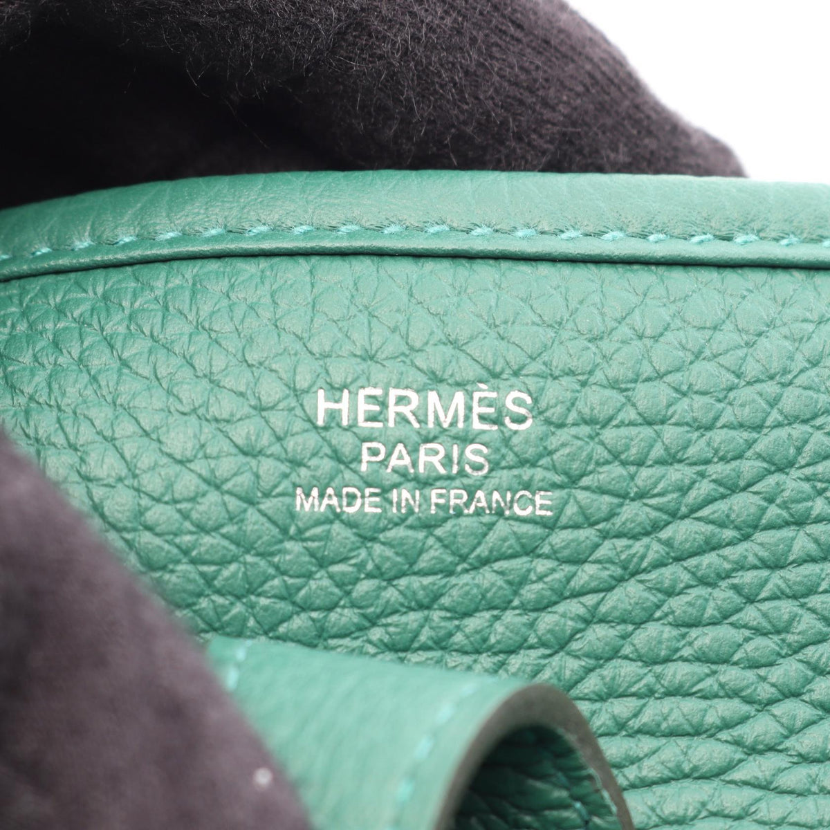 HERMES Evelyne 3 PM Taurillon Bag Green