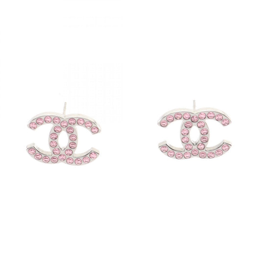 CHANEL Coco Mark B17K Earrings Silver