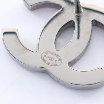 CHANEL Coco Mark B17K Earrings Silver