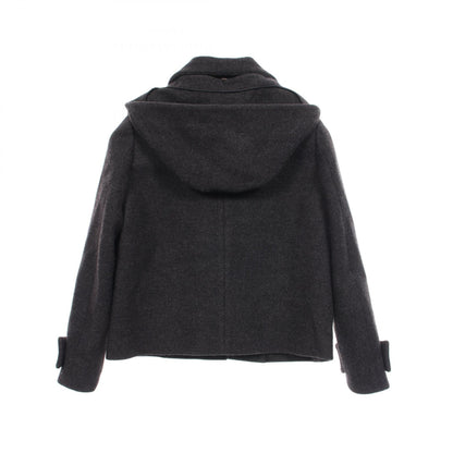 Miu Miu Short Wool Duffle Coat Gray Size 38