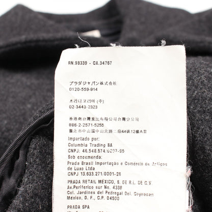 Miu Miu Short Wool Duffle Coat Gray Size 38