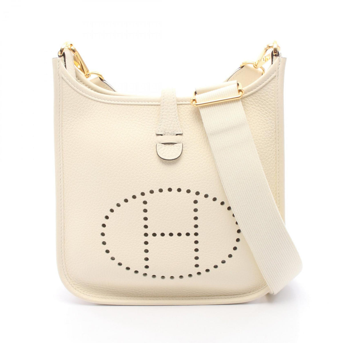 HERMES Evelyne 23 Crème Shoulder Bag