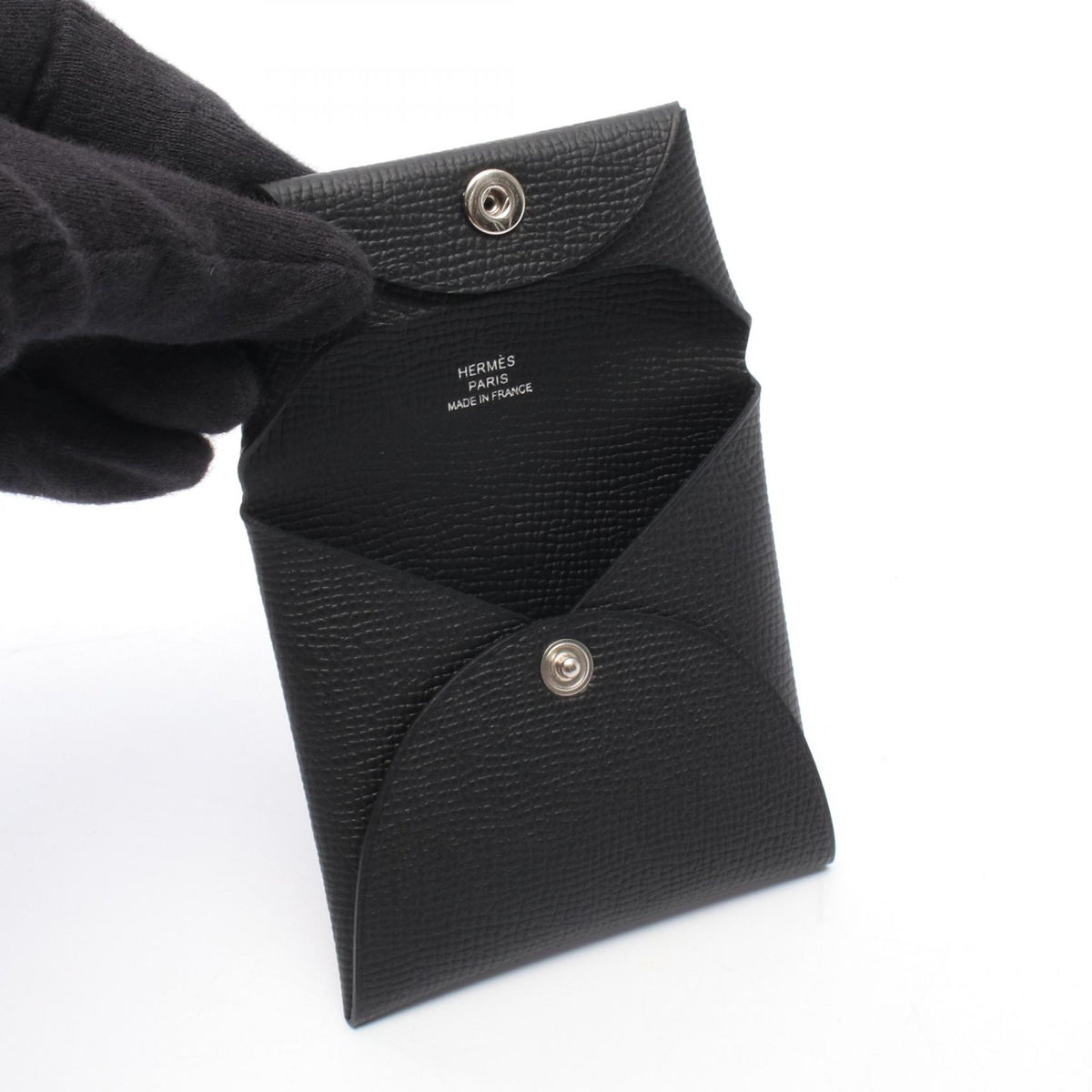 HERMES Bastia Veau Epsom Case Black