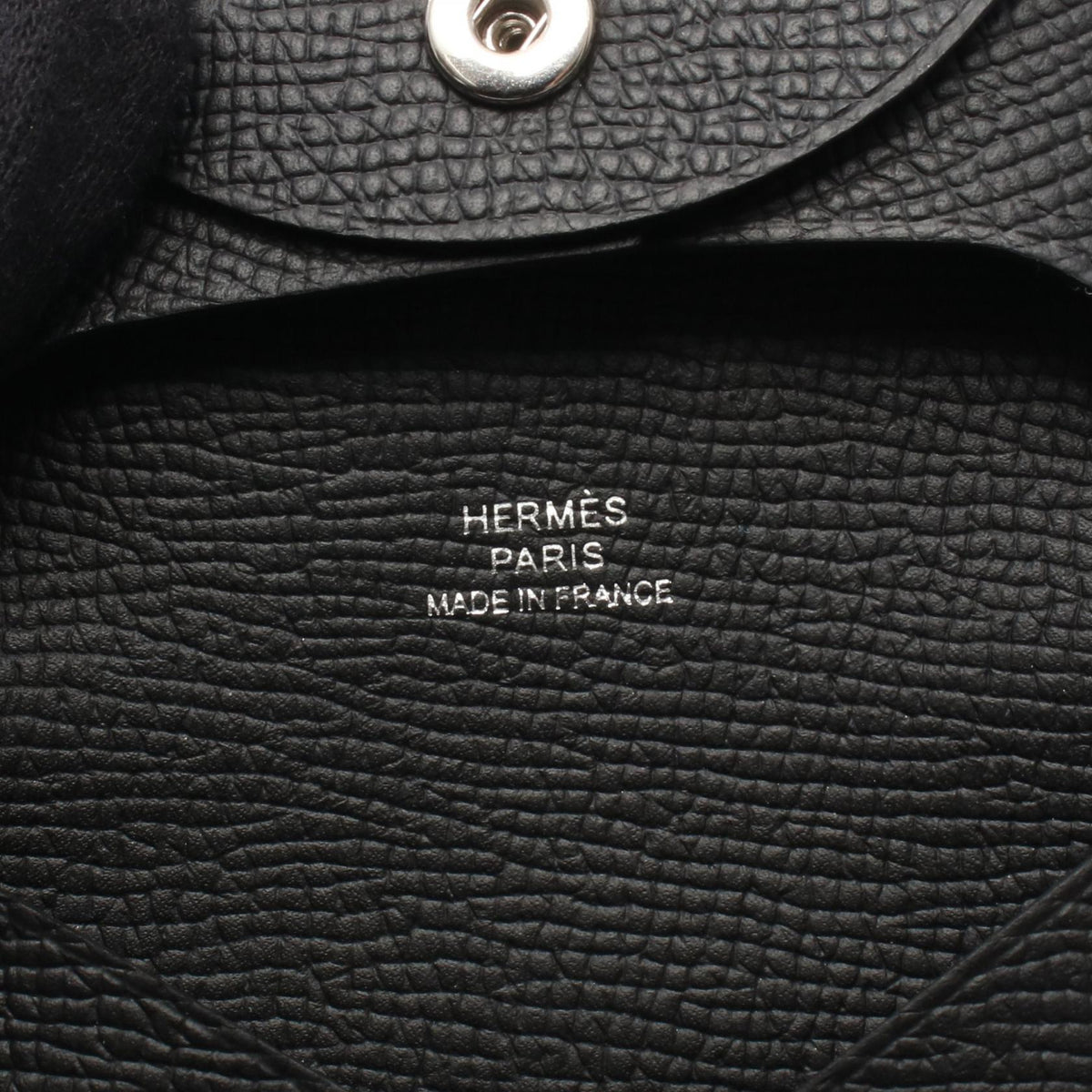 HERMES Bastia Veau Epsom Case Black