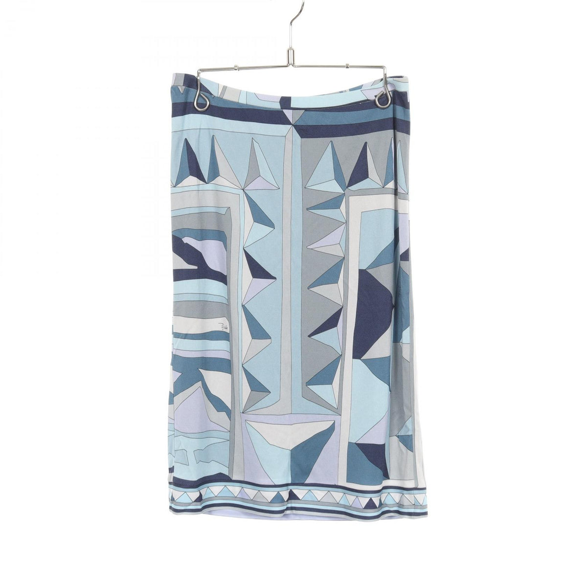 Emilio Pucci All-Over Print Rayon Skirt Blue Size 38