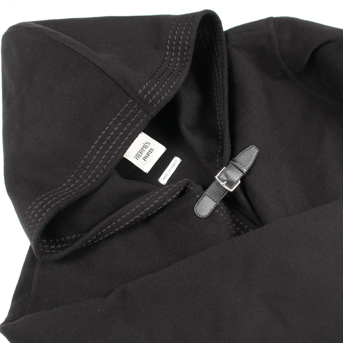 HERMES Albion H Passant Hooded Cashmere Jacket Size 36