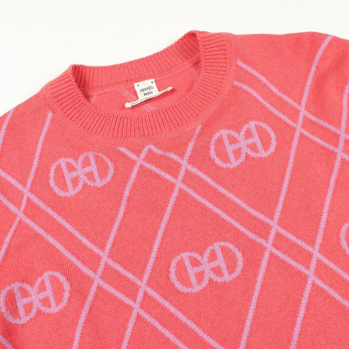 HERMES H Rondo Cashmere Crewneck Sweater Size 40