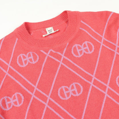 HERMES H Rondo Cashmere Crewneck Sweater Size 40
