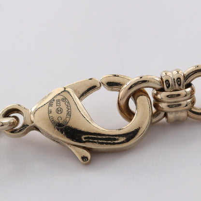 CHANEL Gold Coco Mark Logo Pearl Necklace