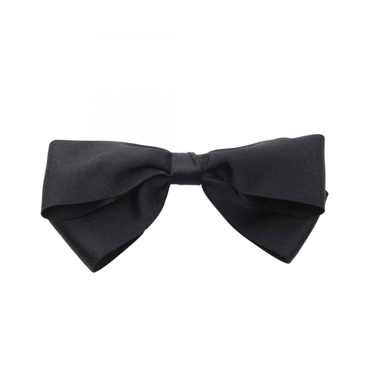 CHANEL Fabric Ribbon Barrette Black