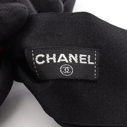 CHANEL Fabric Ribbon Barrette Black