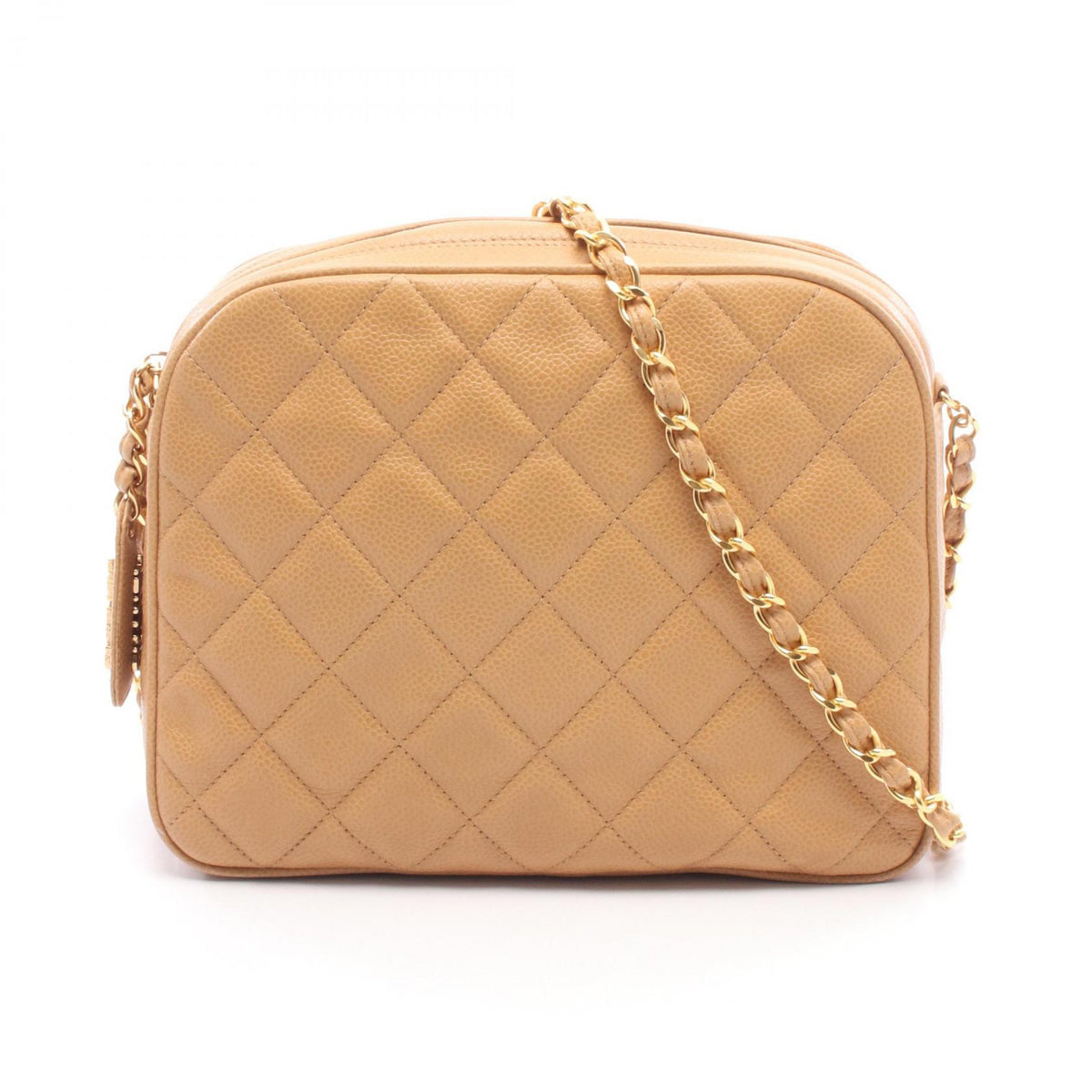 CHANEL Matelasse Caviar Skin Bag Beige