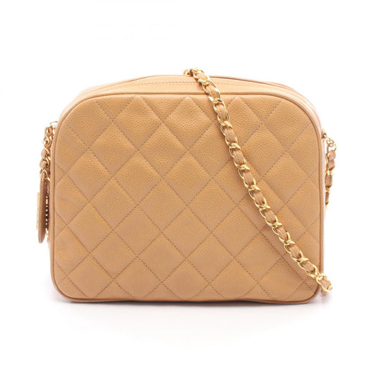 CHANEL Matelasse Caviar Skin Bag Beige