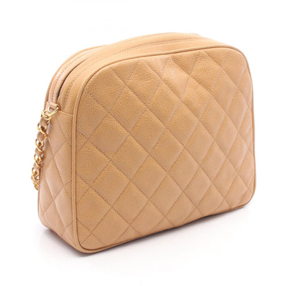 CHANEL Matelasse Caviar Skin Bag Beige