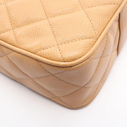 CHANEL Matelasse Caviar Skin Bag Beige
