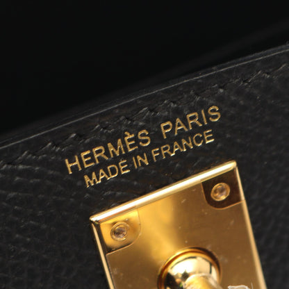 HERMES Mini Kelly 2 Sellier 2WAY Bag Black